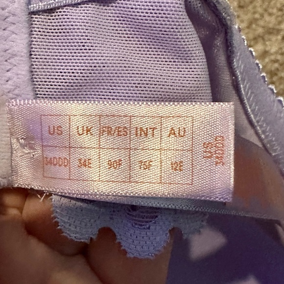 NWT Savage X Fenty 34DDD Lavender Lined Balconette Bra - Picture 4 of 6